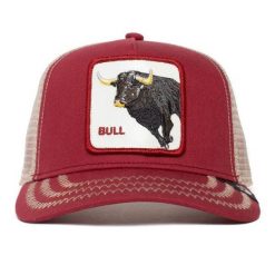 Czapka Goorin Bros The Bull Czerwona. Czerwone czapki i kapelusze męskie Goorin Bros, bez wzorów, sportowe. Za 190.35 zł.
