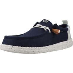 Buty HEY DUDE WALLY SUMMER LINEN Niebieski. Niebieskie trekkingi męskie Hey dude, trekkingowe. Za 248.99 zł.