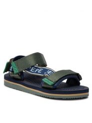 Pepe Jeans Sandały Pool One B PBS70063 Khaki. Brązowe sandały chłopięce Pepe Jeans, z jeansu, bez zapięcia. Za 129.99 zł.