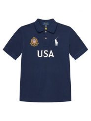 Polo Ralph Lauren Polo 323B23441001 Granatowy Regular Fit. Niebieskie t-shirty dla chłopców Polo Ralph Lauren, bez wzorów, z bawełny, bez ramiączek. Za 519.99 zł.