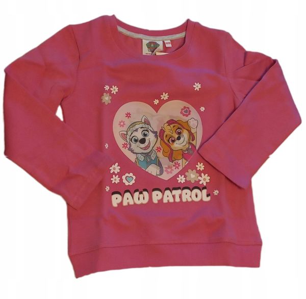Bluza dziewczęca bawełniana różowa rozmiar 122 128 Psi Patrol Skye. Czerwone bluzy dla dziewczynek TVM Europe, bez wzorów, z bawełny, bez ramiączek, bez kaptura. Za 45.00 zł.