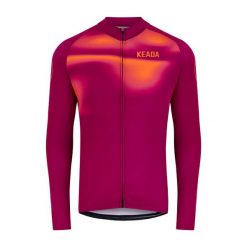 Damska koszulka rowerowa z długim rękawem - Onwards Three. Czerwone bluzy sportowe damskie KEADA SPORTS, bez wzorów, rowerowe. Za 332.00 zł.