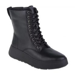 Buty FitFlop F-Mode W GM4-090 czarne. Czarne obuwie sportowe damskie bez wzorów, z gumy. Za 826.66 zł.