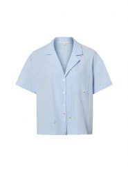 Marie Lund Damska koszulka do piżamy Kobiety niebieski|biały w paski, XS. Białe piżamy damskie Marie Lund, xs, bez wzorów, z bawełny, bez kołnierzyka. Za 199.95 zł.