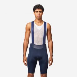Spodenki rowerowe szosowe Van Rysel RCR R 4. Niebieskie krótkie spodenki sportowe męskie VAN RYSEL, l, bez wzorów, z tworzywa sztucznego, rowerowe. Za 319.99 zł.