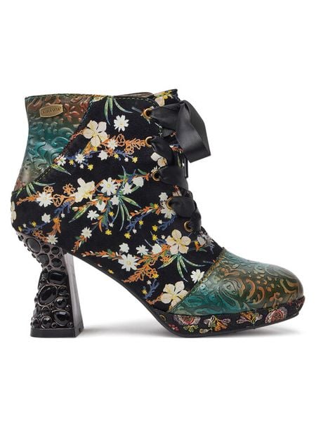 Laura Vita Botki Hicao 32 Zielony. Zielone botki damskie Laura Vita, ze skóry, bez obcasa, na słupku, bez zapięcia. Za 439.99 zł.