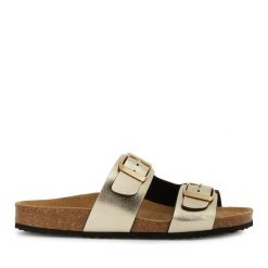 Klapki Geox. Żółte klapki damskie Geox, bez wzorów, bez obcasa. Za 319.99 zł.