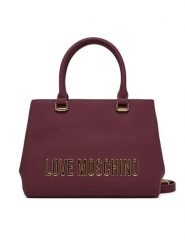 LOVE MOSCHINO Torebka JC4022PP1NKD0552 Bordowy. Czerwone torebki do ręki damskie Love Moschino, bez wzorów, ze skóry, bez dodatków. Za 759.99 zł.