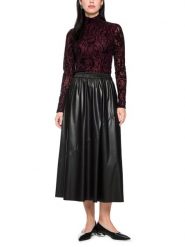Marc Cain spódnica ze sztucznej skóry Kobiety Sztuczna skóra czarny, 40. Czarne spódnice damskie Marc Cain, bez wzorów, ze skóry, biznesowe. Za 1,249.95 zł.