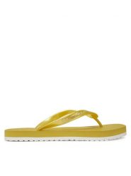 Calvin Klein Jeans Japonki Thong+ Tpu Metallic YW0YW01720 Żółty. Żółte klapki damskie Calvin Klein Jeans, bez wzorów, z jeansu, bez obcasa. Za 99.99 zł.