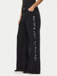 Karl Lagerfeld Jeans Jeansy B4W10111 Czarny Wide Leg. Czarne jeansy damskie Karl Lagerfeld Jeans. Za 549.99 zł.