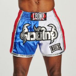 Spodenki treningowe męskie LEONE 1947 Siam Thai. Białe krótkie spodenki sportowe męskie LEONE 1947, m, bez wzorów. Za 279.99 zł.