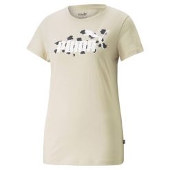 Koszulka treningowa damska Puma Ess Animal. Białe koszulki sportowe damskie Puma, l, bez wzorów, bez kołnierzyka, bez ramiączek, na jogę i pilates. Za 212.00 zł.