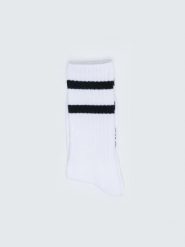 Skarpety unisex długie białe Ribs 101. Białe skarpety damskie Big Star, bez wzorów. W wyprzedaży za 13.99 zł.