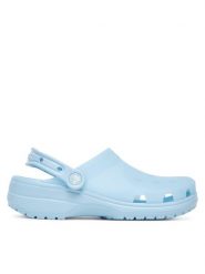 Crocs Klapki Classic Frosted Clog 210928 Błękitny. Niebieskie klapki damskie Crocs, bez wzorów, z tworzywa sztucznego, bez obcasa. Za 139.99 zł.