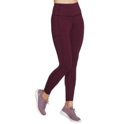 Spodnie treningowe damskie Skechers GO Walk High. Fioletowe spodnie sportowe damskie Skechers, xs, bez wzorów, z materiału, na fitness i siłownię. Za 179.99 zł.