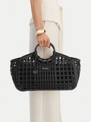 GINO ROSSI Torebka EO-LDA9109 Czarny. Czarne torebki do ręki damskie Gino Rossi, bez wzorów, z materiału, bez dodatków. Za 299.99 zł.