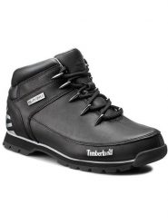 Timberland Trapery Euro Sprint A17JR/TB0A17JR0011 Czarny. Czarne śniegowce i trapery męskie Timberland, ze skóry, bez zapięcia. Za 519.99 zł.