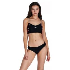 Bikini Speedo Thinstrap Volley – Czarno-Czerwono-Białe – Rozmiar 40. Czarne bikini damskie Speedo, na lato, m, bez wzorów. Za 687.51 zł.