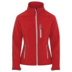 Kurtka Damska Antartida Soft Shell. Czerwone kurtki sportowe damskie ROLY, m, bez wzorów, bez kaptura, trekkingowe. Za 133.99 zł.