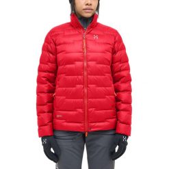 Damska Kurtka Turystyczna Puchowa Lekka ROC Flash. Czerwone kurtki sportowe damskie Haglöfs, bez wzorów, z puchu, bez kaptura, trekkingowe. W wyprzedaży za 499.00 zł.