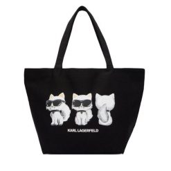 Torebka KARL LAGERFELD. Czarne torebki do ręki damskie KARL LAGERFELD, bez wzorów, bez dodatków. Za 389.99 zł.