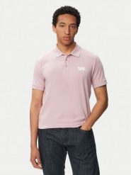 KARL LAGERFELD Polo 745780 563235 Różowy Regular Fit. Czerwone koszulki polo męskie KARL LAGERFELD, m, bez wzorów, z bawełny, bez ramiączek. Za 309.99 zł.