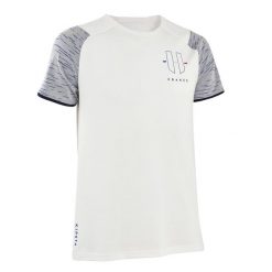 Koszulka piłkarska Kipsta FF100 replika na rozgrywki międzynarodowe Francji 2024. Koszulki sportowe męskie KIPSTA, l, bez wzorów, z bawełny, bez kołnierzyka, bez ramiączek, do piłki nożnej. Za 24.99 zł.