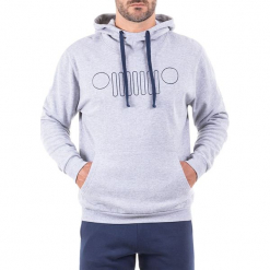 Bluza w kolorze jasnoszarym. Szare bluzy męskie Jeep, z nadrukiem. W wyprzedaży za 112.95 zł.