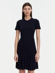 MICHAEL Michael Kors Sukienka dzianinowa MS5830OBFD Granatowy Slim Fit. Niebieskie sukienki damskie MICHAEL Michael Kors, xs, bez wzorów, z dzianiny, bez kołnierzyka, bez ramiączek. W wyprzedaży za 659.99 zł.