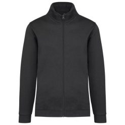 Bluza dresowa z polaru Kariban. Szare bluzy męskie KARIBAN, xl, bez wzorów, z bawełny, bez kaptura, na fitness i siłownię. Za 162.50 zł.