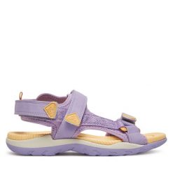 Sandały Roxy. Fioletowe sandały dziewczęce Roxy, bez zapięcia. Za 129.99 zł.