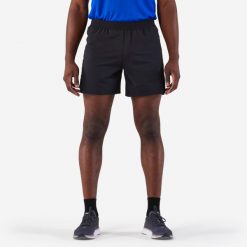 Spodenki do biegania męskie Kiprun Run 500 Comfort. Brązowe krótkie spodenki sportowe męskie KIPRUN, l, bez wzorów, z materiału, do biegania. Za 79.99 zł.