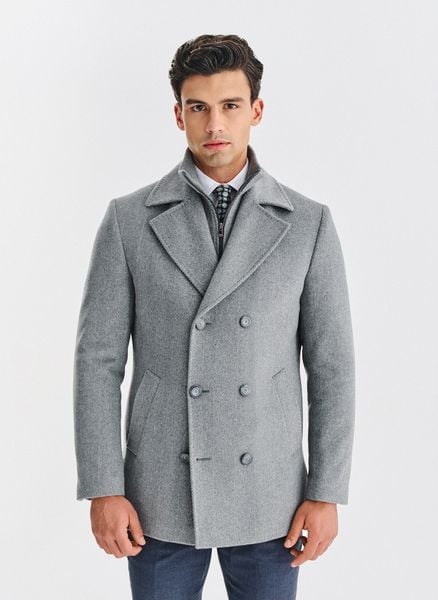 PAKO LORENTE - Wełniany dwurzędowy płaszcz męski. Płaszcze męskie Pako Lorente, na zimę, m, bez wzorów, z poliesteru, bez kaptura. Za 1,499.99 zł.