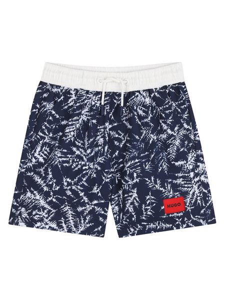 HUGO Szorty kąpielowe G00978 D Niebieski Regular Fit. Niebieskie kąpielówki dla chłopców Hugo, bez wzorów. Za 289.99 zł.
