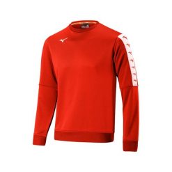 Bluza Mizuno Nara Training. Czerwone bluzy męskie Mizuno, bez zapięcia, na fitness i siłownię. Za 185.50 zł.
