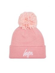 HYPE Czapka Bobble Script YVLR-714 Różowy. Czerwone buty zimowe dziewczęce Hype, na zimę, bez wzorów, z materiału. Za 69.99 zł.