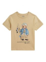 Polo Ralph Lauren T-Shirt 322B20172001 Beżowy Regular Fit. Brązowe t-shirty dla chłopców Polo Ralph Lauren, bez wzorów, z bawełny, bez ramiączek. Za 289.99 zł.