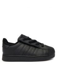 Adidas Sneakersy Superstar II Comfort Closure Elastic Lace JR9415 Czarny. Czarne buty sportowe dziewczęce Adidas, bez wzorów, ze skóry, bez zapięcia. Za 279.99 zł.