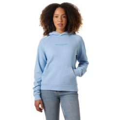 Bluza Damska Helly Hansen Core. Niebieskie bluzy sportowe damskie Helly Hansen, bez wzorów, sportowe, bez kołnierzyka, bez ramiączek, bez kaptura. W wyprzedaży za 209.25 zł.