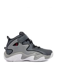 SHAQ Buty do koszykówki EO-DEVASTATOR 3.0 AQ95078Y-VZ Szary. Szare buty sportowe chłopięce Shaq, bez wzorów, ze skóry, bez zapięcia, do koszykówki. Za 229.99 zł.
