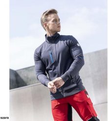 Ardon Stretchowa męska bluza ze stójką z technicznego materiału ARDONTOPLYRON nie elektryzuje się elementy odblaskowe ciemno niebieska L. Niebieskie bluzy męskie Ardon, l, bez wzorów, bez kaptura. Za 178.85 zł.