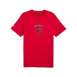 Koszulka Puma Ferrari Race Tonal Big Shield. Czerwone koszulki sportowe męskie Puma, na lato, xl, bez wzorów, bez kołnierzyka, bez ramiączek. Za 176.45 zł.