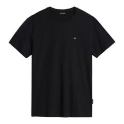 Koszulka turystyczna męska Napapijri Salis. Czarne koszulki sportowe męskie Napapijri, m, bez wzorów, bez kołnierzyka, bez ramiączek, trekkingowe. Za 139.00 zł.