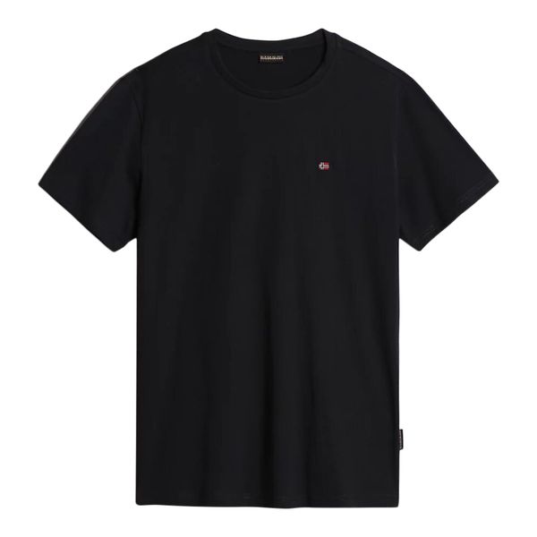 Koszulka turystyczna męska Napapijri Salis. Czarne koszulki sportowe męskie Napapijri, m, bez wzorów, bez kołnierzyka, bez ramiączek, trekkingowe. Za 139.00 zł.