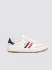 Sneakersy męskie białe TT174095 101. Białe buty sportowe męskie Big Star, z dresówki, bez zapięcia, na fitness i siłownię. Za 169.99 zł.