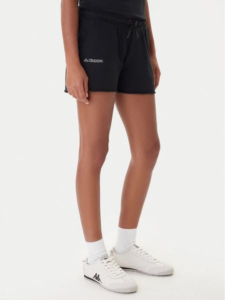 Kappa Szorty sportowe Fefra 351K2RW Czarny Regular Fit. Czarne szorty sportowe damskie Kappa, l, bez wzorów, z bawełny, sportowe. Za 99.99 zł.