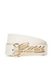 Guess Pasek Damski BW9250 P5335 Biały. Białe paski damskie Guess, z aplikacjami, ze skóry. Za 199.99 zł.