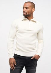 MUSTANG Emil T Zipper MĘSKI SWETER NA SUWAK Cloud Dancer 1014121 2020. Swetry przez głowę męskie Mustang, m, bez wzorów, bez kołnierzyka. Za 139.99 zł.