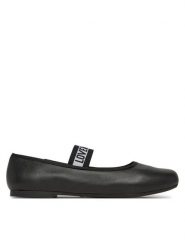 LOVE MOSCHINO Baleriny JA11071G0MIE0000 Czarny. Czarne baleriny damskie Love Moschino, bez wzorów, ze skóry, bez obcasa. Za 429.99 zł.